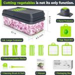 12-in-1 Vegetable Chopper with Container and Grater