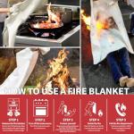 WUERLI 40"x40" Fire Blanket - 2 Pack