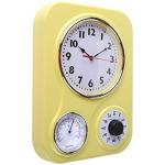 Retro Kitchen Wall Clock with Thermometer and Timer