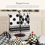 Set of 3 Black-and-White Dot Dish Towels