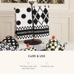 Set of 3 Black-and-White Dot Dish Towels