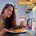 Pink Glass Salt and Pepper Shakers Set