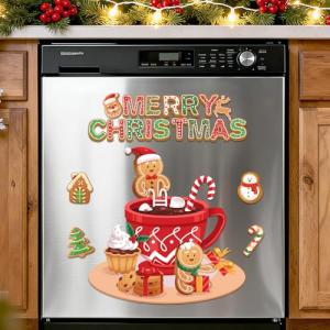 Gingerbread Christmas Dishwasher Magnet Cover Decoration