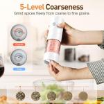 Rechargeable Electric Salt and Pepper Grinder Set