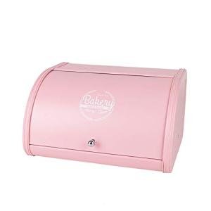 Pink Roll Top Bread Box for Kitchen Counter