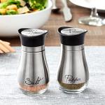 Modern Stainless Steel Salt and Pepper Shakers Set