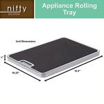 Medium Appliance Rolling Tray - Silver Counter Organizer