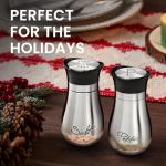 Modern Stainless Steel Salt and Pepper Shakers Set