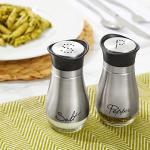 Modern Stainless Steel Salt and Pepper Shakers Set