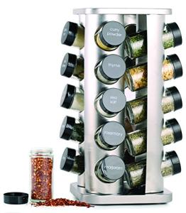 Orii 20 Jar Revolving Spice Rack Organizer
