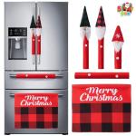 JOYIN Christmas Refrigerator Handle Covers Set of 5