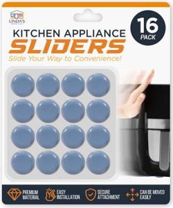 16-Pack Self-Adhesive Appliance Sliders for Easy Movement