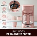 MUELLER HOME 12-Cup Pink Coffee Maker with Carafe