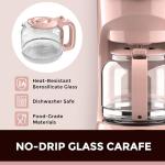 MUELLER HOME 12-Cup Pink Coffee Maker with Carafe