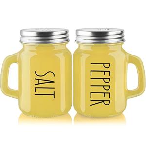 Yellow Glass Salt and Pepper Shakers Set