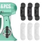 6-Pack Kitchen Appliance Cord Organizers, Black & White