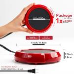 Red Candle Warmer Plate for Home and Office