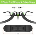 6-Pack Kitchen Appliance Cord Organizers, Black & White