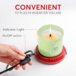 Red Candle Warmer Plate for Home and Office