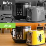 6-Pack Kitchen Appliance Cord Organizers, Black & White