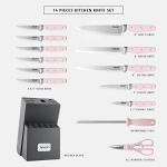 14-Piece Kitchen Knife Block Set with Sharpener
