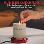 Red Candle Warmer Plate for Home and Office