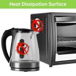 6-Pack Kitchen Appliance Cord Organizers, Black & White