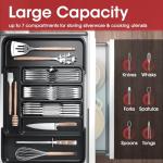 Aujen Expandable Silverware Organizer - Black