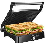 OSTBA Indoor Panini Press Grill with Temperature Control