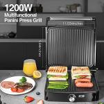 OSTBA Indoor Panini Press Grill with Temperature Control