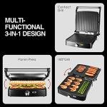 OSTBA Indoor Panini Press Grill with Temperature Control