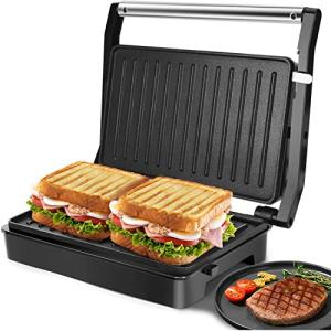 Aigostar 1000W Non-Stick Panini Press Grill
