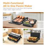 Aigostar 1000W Panini Press Grill with Non-Stick Plates