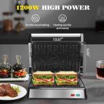 Aigostar 1200W Panini Press and Indoor Grill