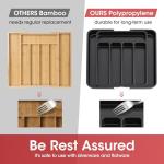 Aujen Expandable Silverware Organizer - Black