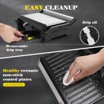Aigostar 1200W Panini Press and Indoor Grill