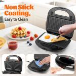 Aigostar 3-in-1 Sandwich Maker and Waffle Press