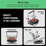 5-in-1 Digital Panini Press and Grill Combo