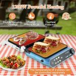COSTWAY 1200W Panini Press with Touch Controls