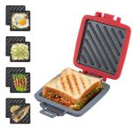 Microwave Sandwich Maker and Panini Press, Red