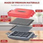 Microwave Sandwich Maker and Panini Press, Red