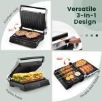 KOTEK 3-in-1 Panini Press and Indoor Grill