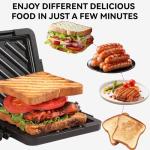 Nonstick Microwave Toastie Sandwich Maker, Black