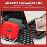 Microwave Sandwich Maker and Panini Press, Red