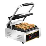 Commercial Electric Panini Press with Adjustable Temp