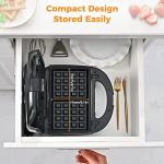 3-in-1 Electric Sandwich Maker and Waffle Iron