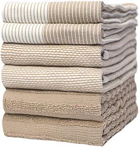 Large Cotton Kitchen Towels Set - 6 Pack