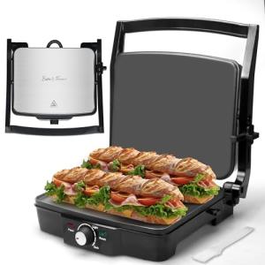 Electric Panini Press and Griddle Sandwich Maker