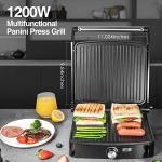 OSTBA Adjustable Temp Panini Press Grill, 4-Slice