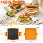 Microwave Toastie Sandwich Maker with Nonstick Plate